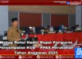 Wabup Syafaruddin Poti Hadiri Rapat Paripurna Penyampaian KUA-PPAS Perubahan Tahun Anggaran 2025