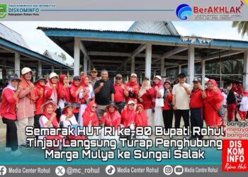 Hadiri Semarak Hut RI Ke 80, Bupati Tinjau Langsung Turap Penghubung Marga Mulya Ke Sungai Salak