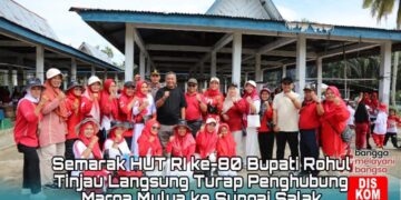 Hadiri Semarak Hut RI Ke 80, Bupati Tinjau Langsung Turap Penghubung Marga Mulya Ke Sungai Salak