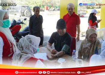 Dorong Pola Hidup Sehat, Puskesmas Kepenuhan Hulu Gelar Senam Sehat Dan Cek Kesehatan Gratis