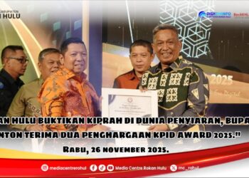 Rohul Buktikan Kiprah di Dunia Penyiaran, Bupati Anton Terima Dua Penghargaan KPID