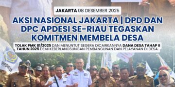 DPD APDESI Riau Bersama Seluruh DPC Se-Riau Sampaikan Aspirasi Desa dalam Aksi Nasional di Jakarta