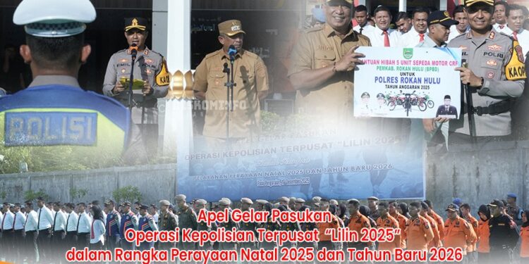 Perkuat Sinergitas, Polres Rokan Hulu Gelar Apel Pasukan Operasi Lilin Lancang Kuning 2025