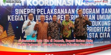 Selaraskan Asta Cita di Daerah, Bupati Rokan Hulu Hadiri Rakornas Sinergi Program Prioritas Presiden