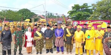 Raja Rambah XI Hadir dalam Penabalan Junjungan Adat Kunto Darussalam, Merajut Persatuan Luhak