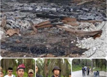 Ratusan OTK Bakar Pos Jaga, Massa Padati Eks PT Torganda