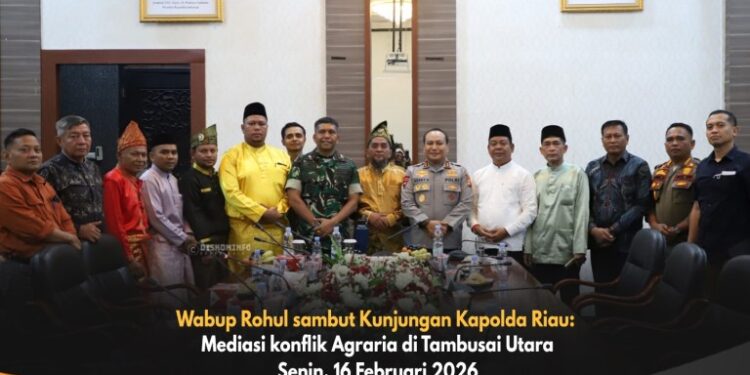 Wabup Rohul sambut Kunjungan Kapolda Riau: Mediasi konflik Agraria di Tambusai Utara
