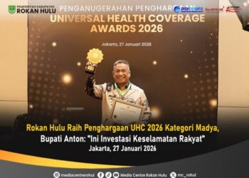 Rokan Hulu Raih Penghargaan UHC 2026 Kategori Madya, Bupati Anton: “Ini Investasi Keselamatan Rakyat”