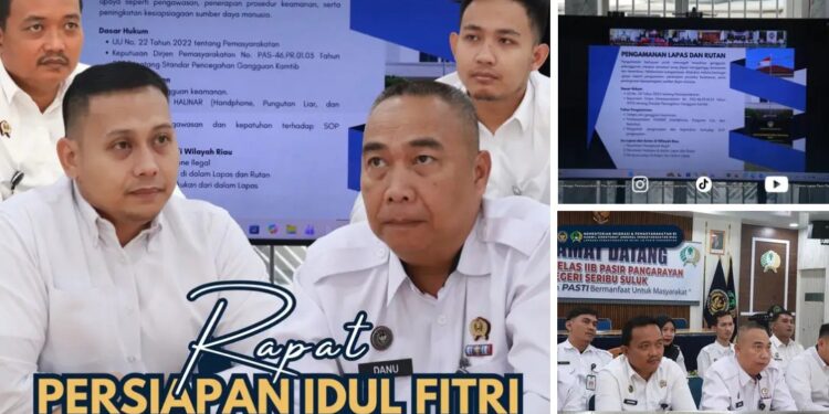 Lapas Kelas IIB Pasir Pengaraian Mengikuti Rapat Persiapan Pengamanan Menjelang Hari Raya Idulfitri 1447 Hijriah