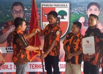Penyerahan SK Karateker PAC Pagaran Tapah, Pemuda Pancasila Rohul Perkuat Konsolidasi Organisasi