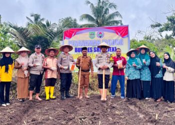 Polsek Kunto Darussalam Dukung Ketahanan Pangan, Tanam Jagung Pipil di Desa Pasir Luhur