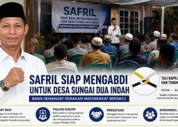 SAFRIL Siap Mengabdi Untuk Desa Sungai Dua Indah, Bawa Semangat