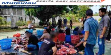 Lapas Pasir Pengaraian Laksanakan Penyembelihan Hewan Kurban, Wujud Kepedulian dan Kebersamaan di Hari Raya Idul Adha 1447 H