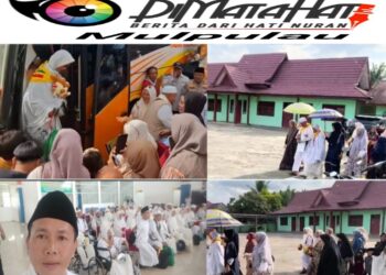 Jemaah Haji Rambah Samo Kloter Terakhir Tiba di Bandara Tuanku Tambusai, Sekda Yusmar Sambut Langsung, Jemaah Titip Terima Kasih ke Bupati-Wabup