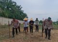 Perkuat Swasembada Pangan Nasional, Polsek Ujung Batu Garap Lahan Jagung Bersama Masyarakat