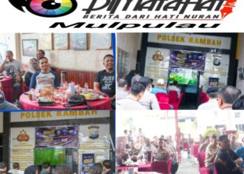 Pererat Sinergi, Polres Rohul Gelar Nobar Piala Dunia FIFA 2026 di Mako Polsek Rambah Bersama Masyarakat